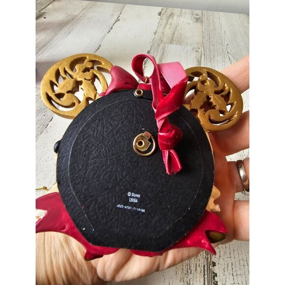 Victorian Mickey mouse picture frame ornament ears glitter Xmas tree - Picture 6 of 6